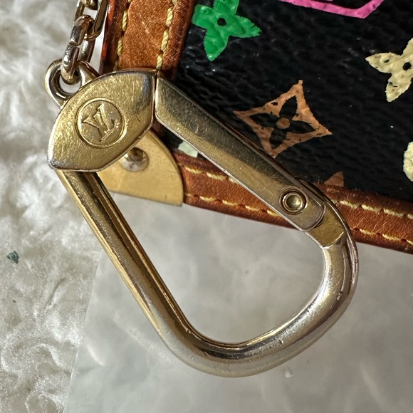 Louis Vuitton Murakami Multicolor Monogram Pochette Cles Black - Picture 2 of 12
